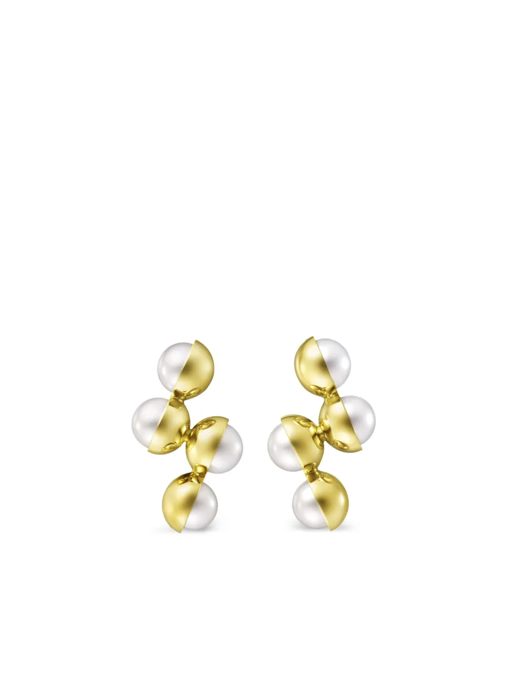 

Серьги из желтого золота с жемчугом TASAKI, золотой