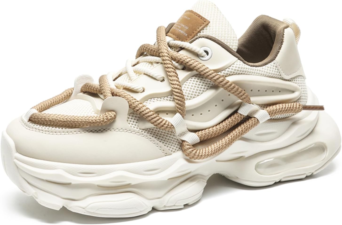 

Модные мужские кроссовки, удобные износостойкие скейтбордические туфли для всех сезонов, кроссовки для тенниса, работы и прогулок Hhhchpm, бежевый