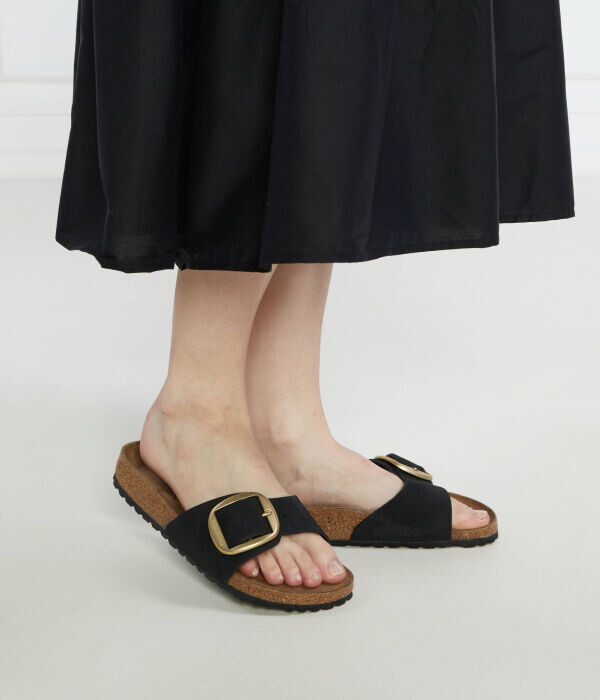 Шлепанцы женские Birkenstock с большой пряжкой, черный — фото 2