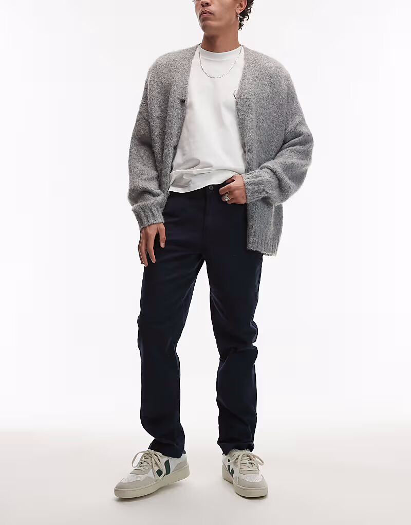 

Узкие брюки-чинос темно-синего цвета Topman