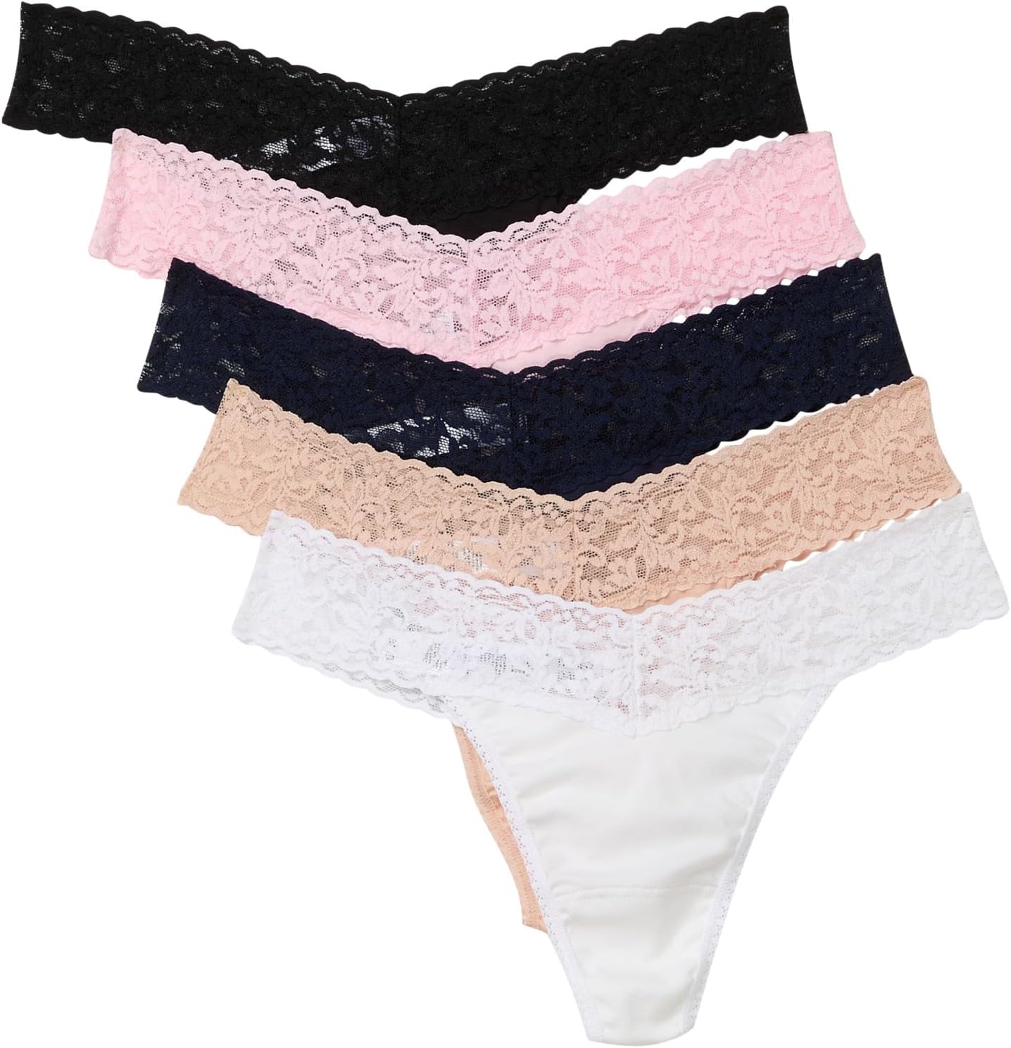 

Женские стринги Supima Cotton Original Rise, 5 шт. Hanky Panky, Black/White/Chai/Bliss/Navy