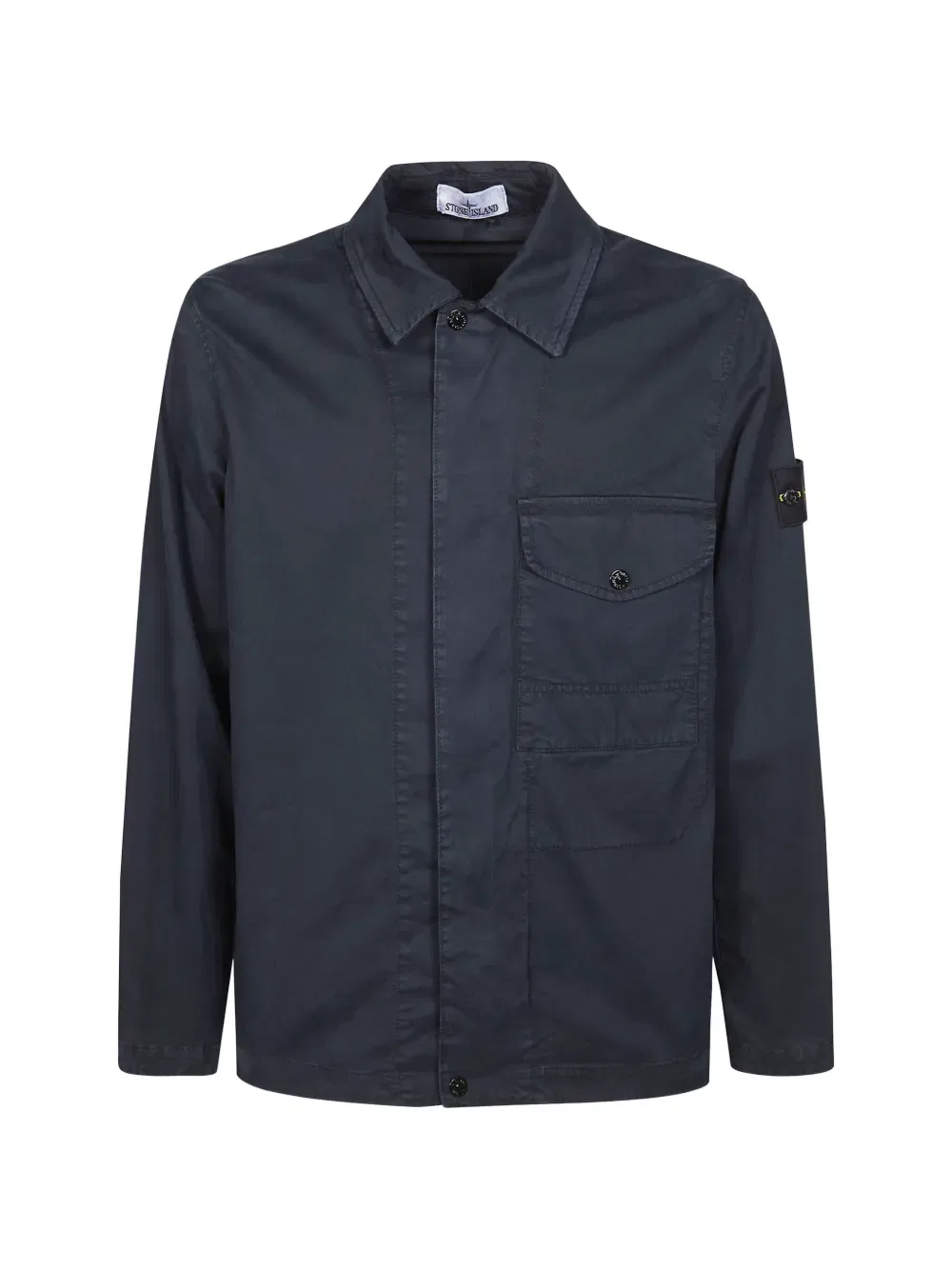 Рубашка-куртка с нашивкой логотипа Stone Island, синий