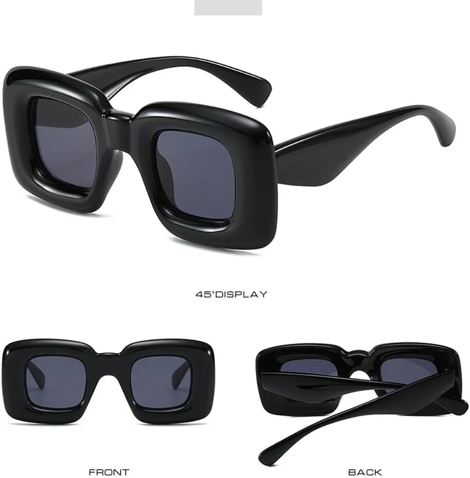 

Ретро-солнцезащитные очки с металлическими шарнирами, конфетного цвета, толстые линзы, модные для женщин и мужчин, защита от УФ-излучения UV400 HVTVTLA, Blue Grey