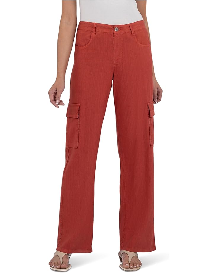 

Джинсы KUT from the Kloth Akia Mid Rise Wide Leg Pants With Cargo Pockets, цвет Clay