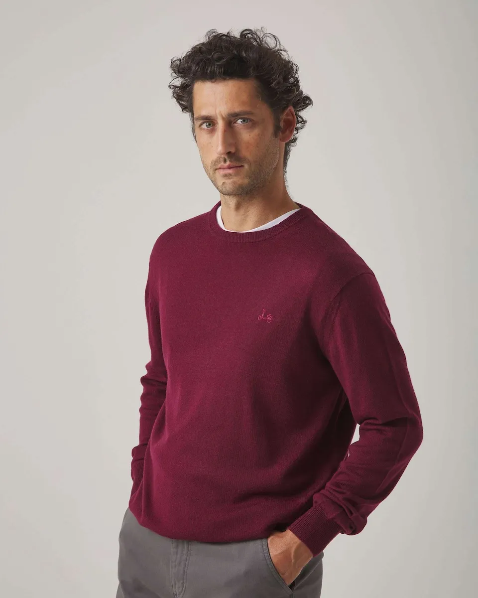 

Мужской свитер с круглым вырезом Scotta 1985, бордовый