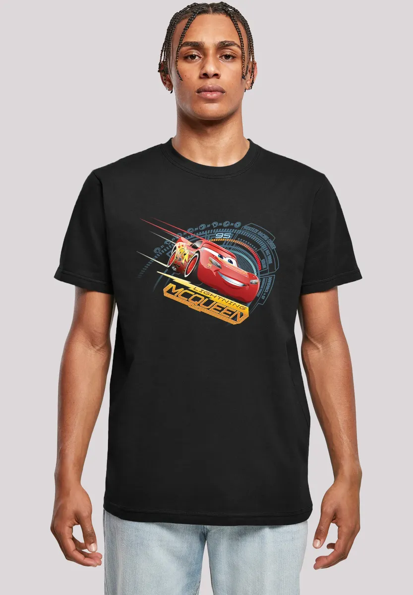 

Футболка F4NT4STIC "Disney Cars Lightning McQueen", мужская, премиум-мерч, стандартного кроя, базовая, с принтом, черный