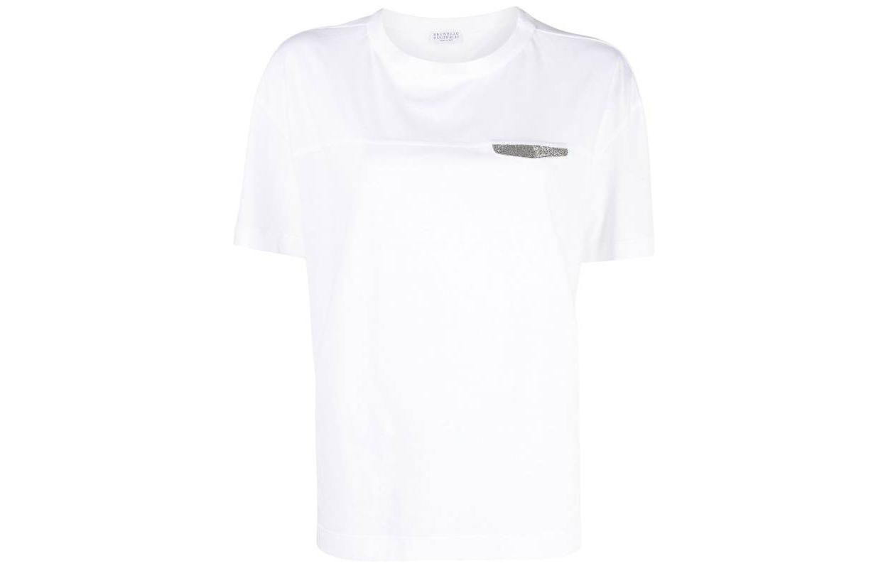 

Brunello Cucinelli Футболка женская белая, Белый, Brunello Cucinelli Футболка женская белая