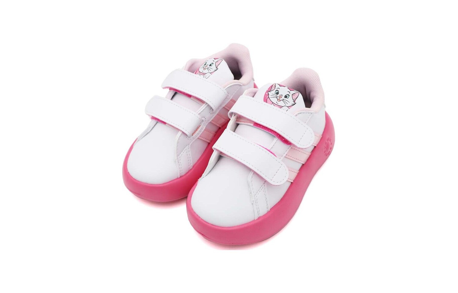 Кроссовки Adidas Grand Court 2.0 Marie Sportswear Cloud White Clear Pink Pulse Magenta TD, белый — фото 4