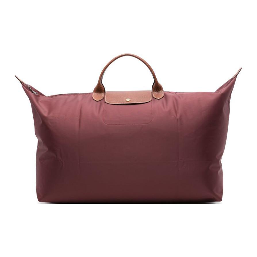 

LONGCHAMP Полиамидная холщовая сумка среднего размера женская бордово-красная