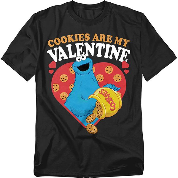 

Футболка Big & Tall Sesame Street Cookie Monster "Cookies are my Valentine" Licensed Character