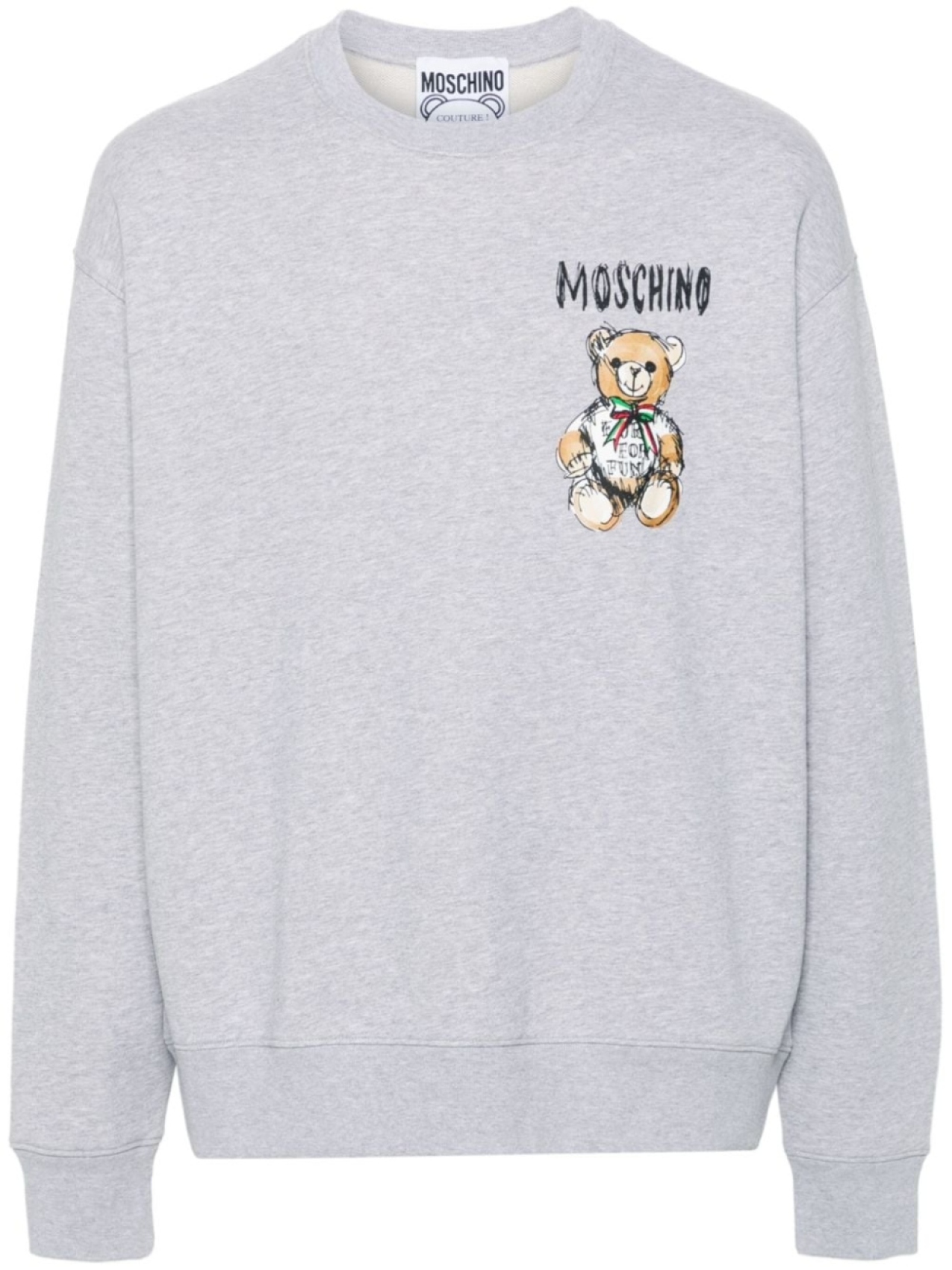 

Толстовка с принтом Moschino Teddy Bear, серый