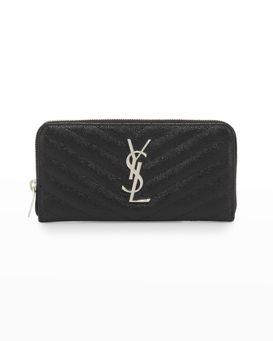 

Бумажник с монограммой Grain de Poudre на молнии Saint Laurent