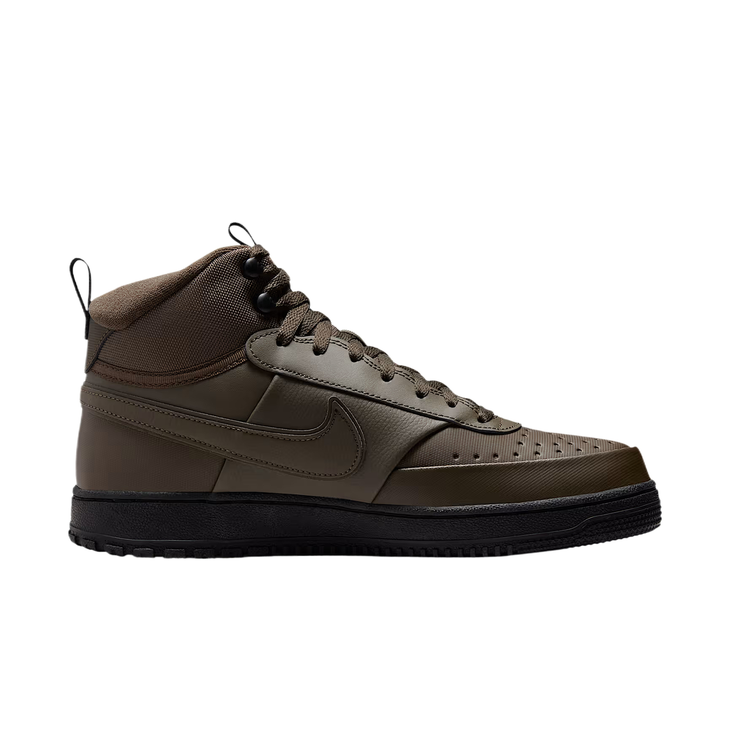 Court Vision Mid Textile, Leather Cushioning Mid top Skateboard Shoes для мужчин Nike, темно коричневый/черный/quartz saffron/темно коричневый — фото 3