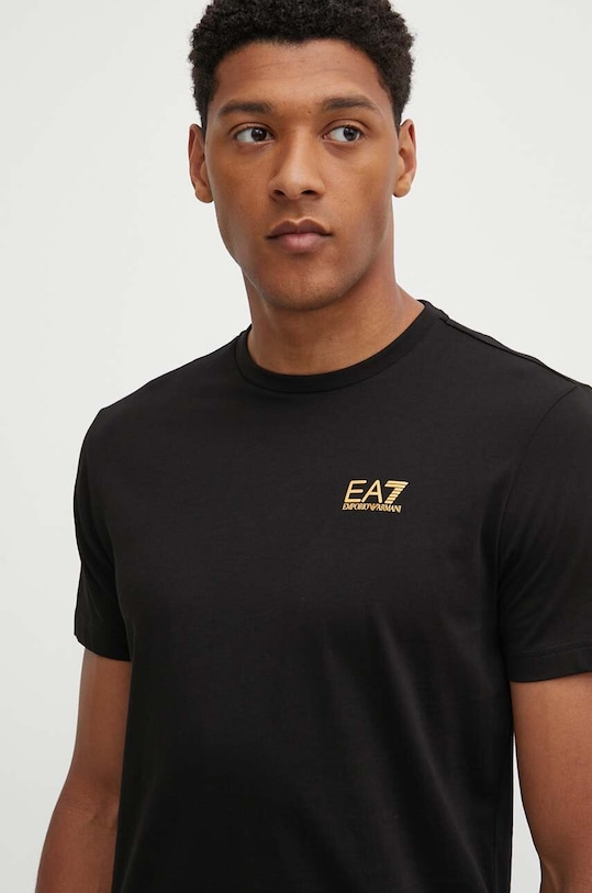

Хлопковая футболка Ea7 Emporio Armani, черный
