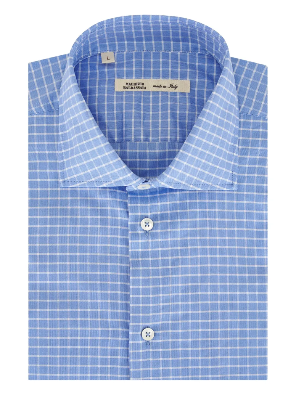 

Рубашка в клетку Maurizio Baldassari, синий