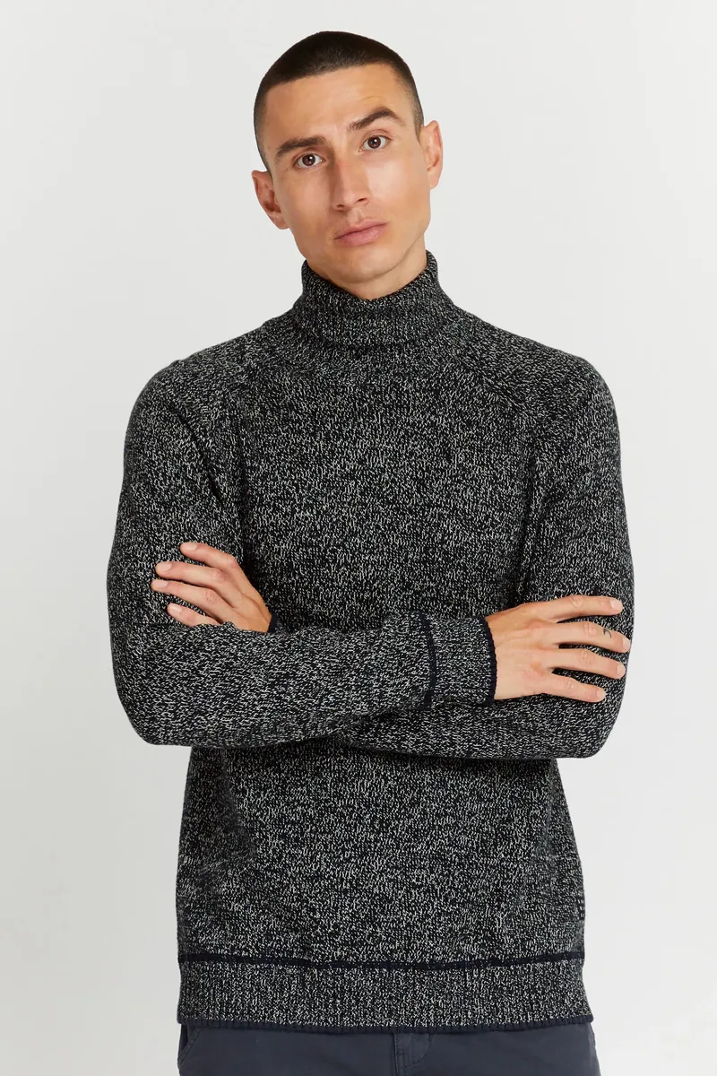 

Свитер с высоким воротником из смесового материала "BLEND BHPullover", черный