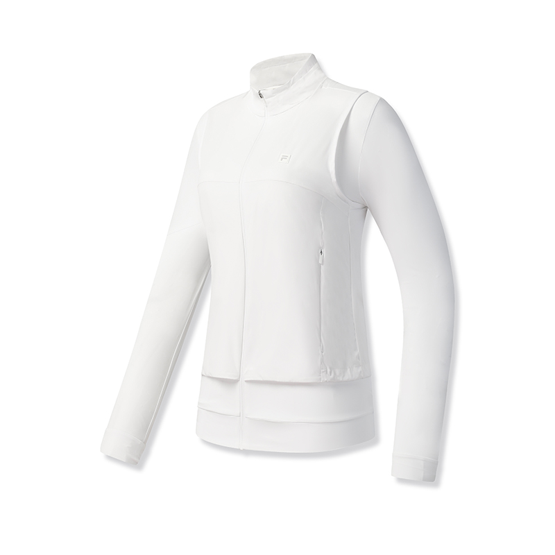 

FILA Куртка женская серии гольф нефритово-белая, Jade White