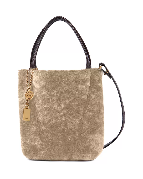 Маленькая вращающаяся сумка Chloé, бежевый