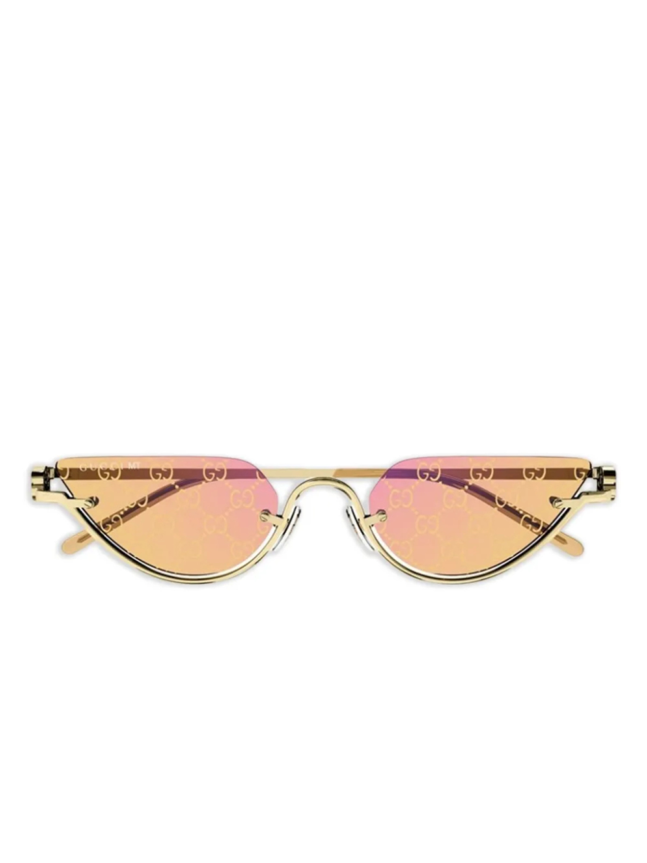 

Солнцезащитные очки «кошачий глаз» с логотипом Gucci Eyewear GG1603S, золотой