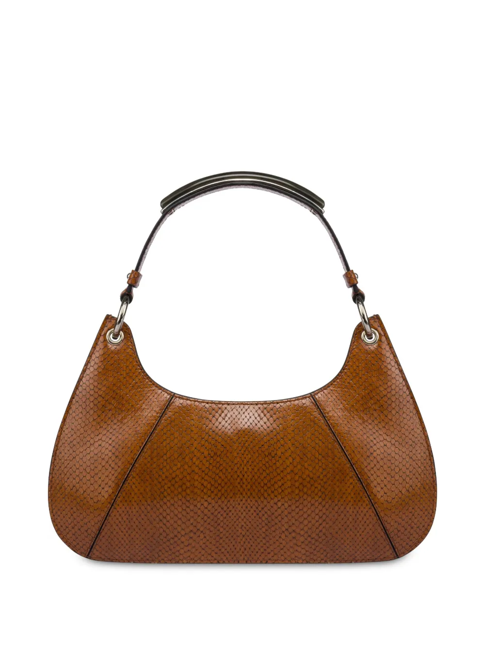 

Сумка на плечо с тиснением под кожу крокодила Alberta Ferretti, коричневый