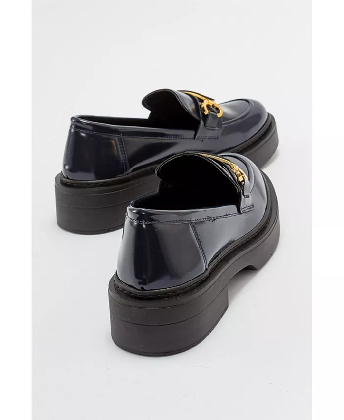 Женские лоферы Simone на платформе с пряжкой Prologue Shoes, синий — фото 3