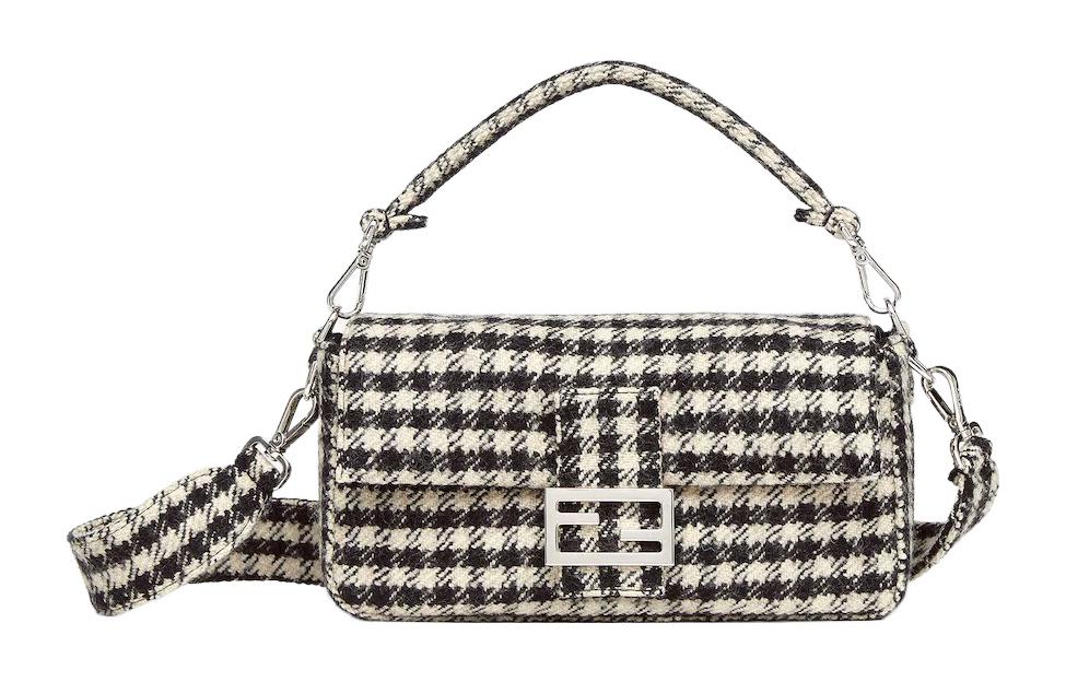 

FENDI Сумка-багет из коровьей кожи, сумка через плечо, мужская, белая и черная
