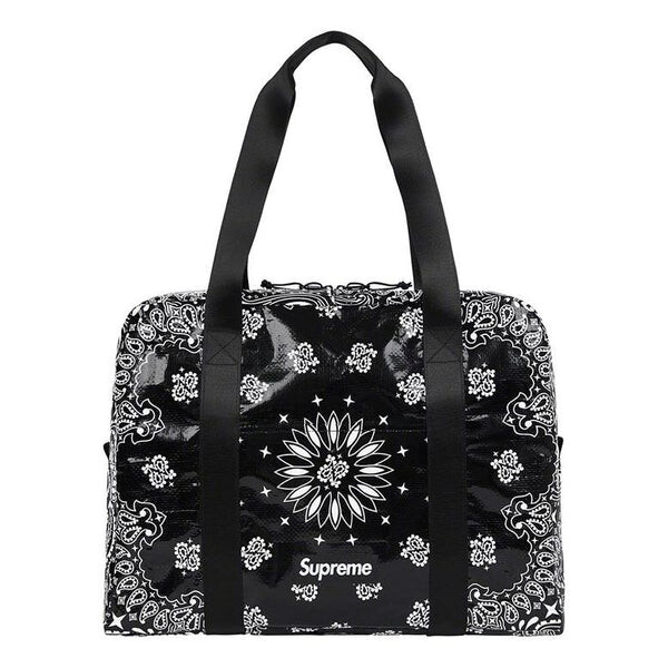 

Сумка bandana tarp small duffle bag 'black whtie' Supreme, черный