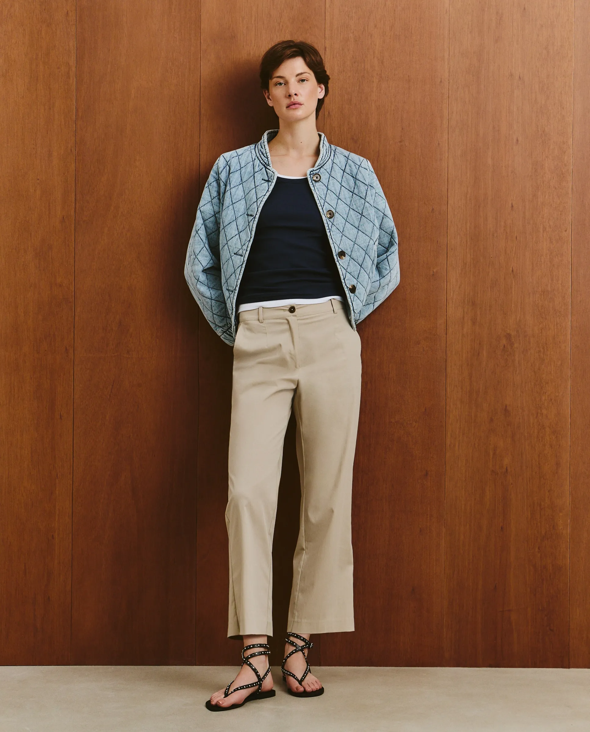 

Женские брюки чинос из поплина Southern Cotton, песочный