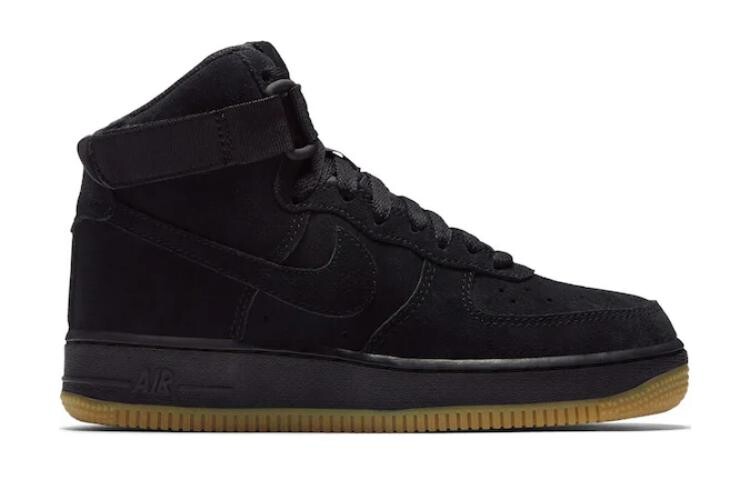 Air Force 1 High Suede Black Gum GS Nike, черный — фото 2