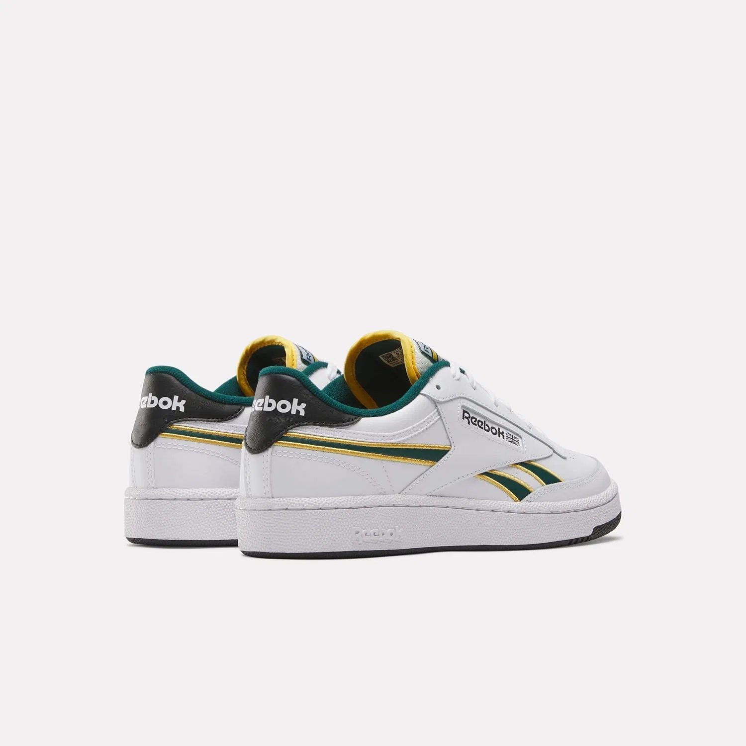 Кроссовки теннисные Reebok Club C Revenge, White Fierce Gold Collegiate Green — фото 3