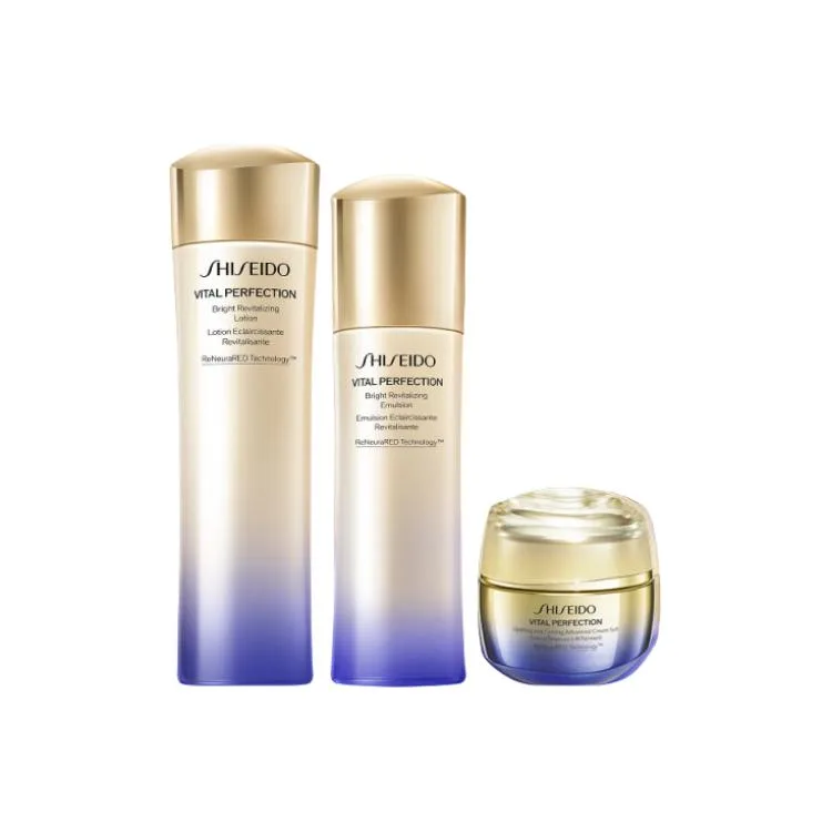 SHISEIDO Набор для ухода за кожей: увлажняющий крем и лосьон для сияния, Three-Piece Set: Brightening Lotion (Light) 150ml+Brightening Milk (Light) 100ml+Cream 50ml