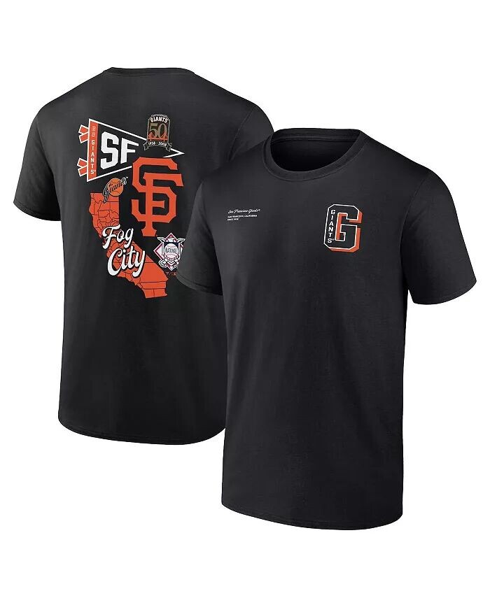 

Мужская черная футболка San Francisco Giants Split Zone Fanatics