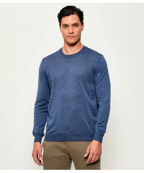 

Шерстяной свитер Мигеля Regular fit Oscar Jacobson, синий