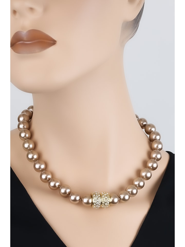 

Collezione alessandro Короткое колье "Карлсруэ" бежевого цвета