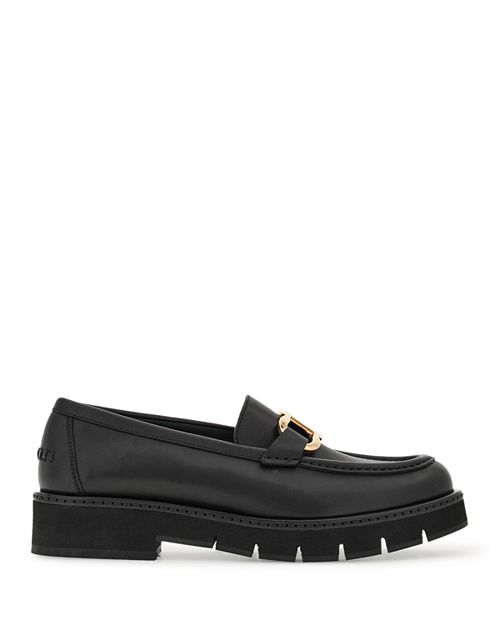 Женские лоферы Maryan Gancini с выступающей подошвой Ferragamo, цвет Black