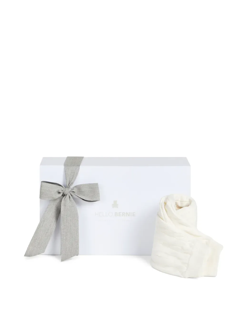 Брюки Baby Bernie фактурной вязки Brunello Cucinelli Kids, белый — фото 4