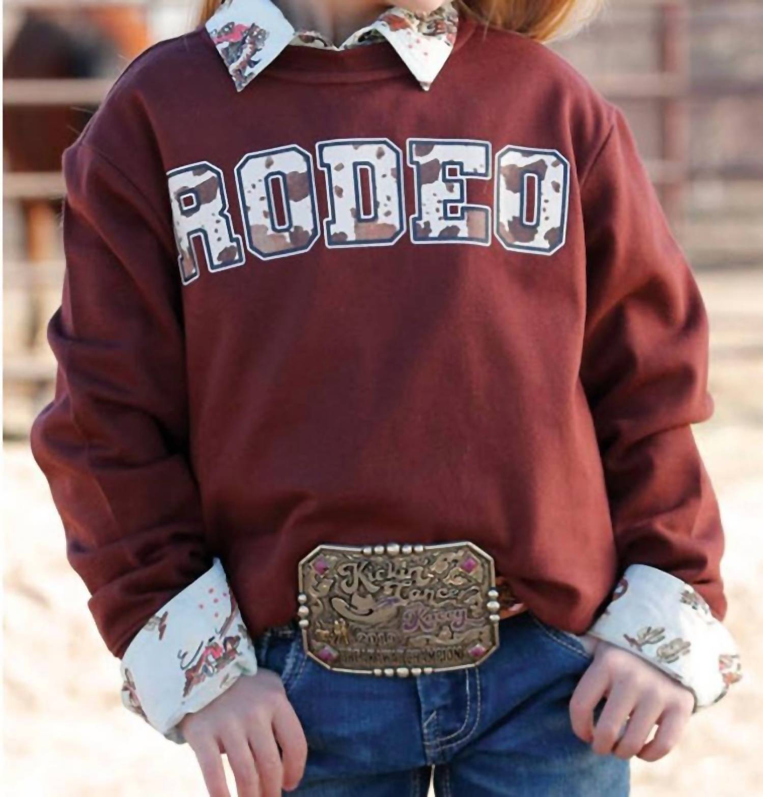 Детская худи Cruel Rodeo бордового цвета Cruel Girl — фото 2