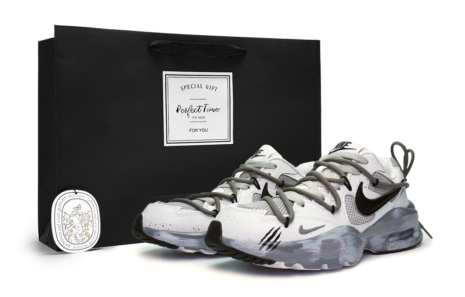 Nike Женские кроссовки Air Max Fusion противоскользящие низкие серые, цвет Gray