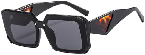 

2026 Модные женские солнцезащитные очки без оправы для мужчин, роскошные женские солнцезащитные очки в винтажном стиле, защита от УФ-излучения UV400, черные, один размер MTZJH, One Color