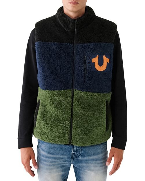 

Жилет из шерпы с цветными блоками True Religion, цвет Multi