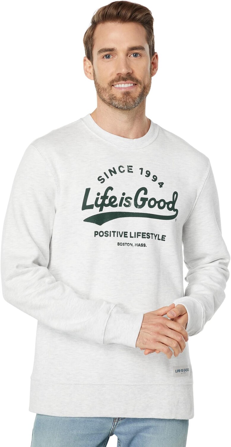 

Толстовка Life is Good Ballyard Simply True Fleece Crew, цвет Light Heather Gray