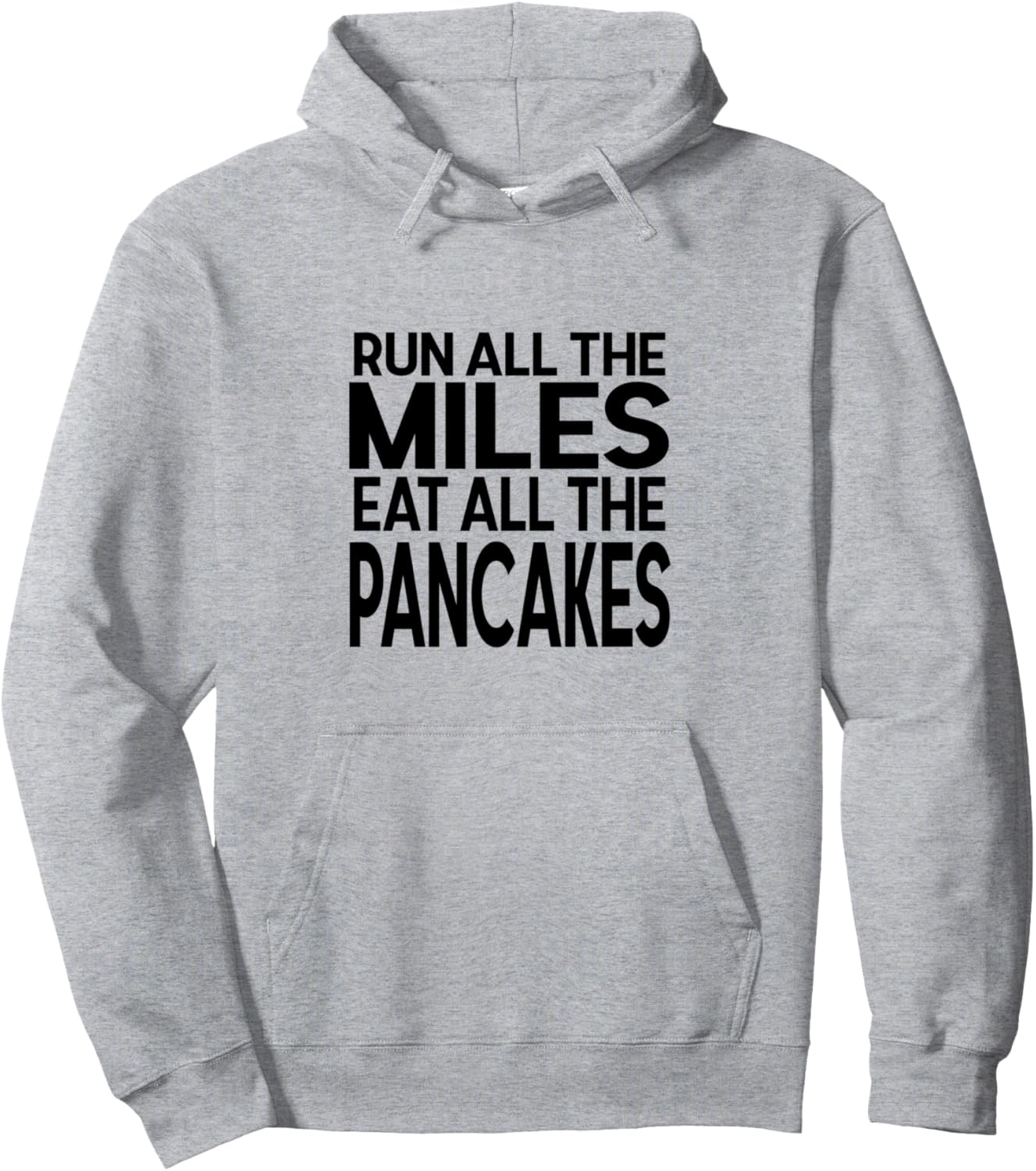 

Худи с принтом «Пробеги все мили, съешь все блины для бегунов» Running Friends Runner & Race Prints & Designs, серый