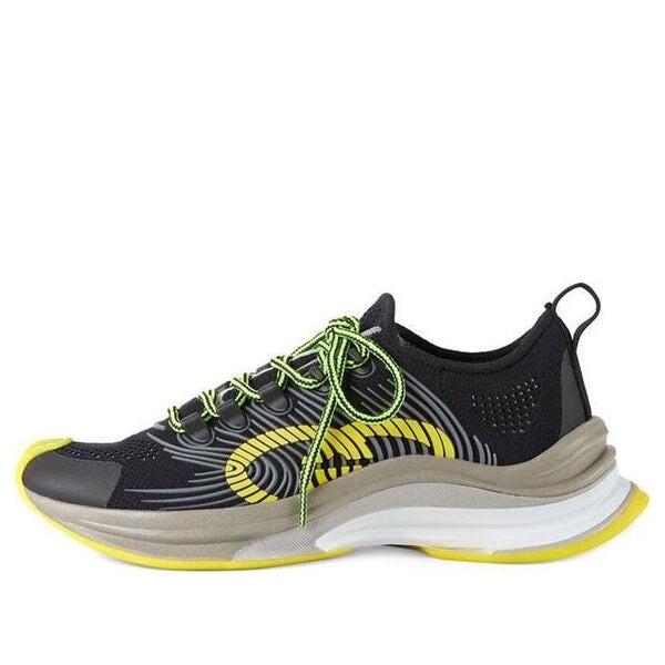 

Кроссовки run sneaker 'black yellow' Gucci, черный