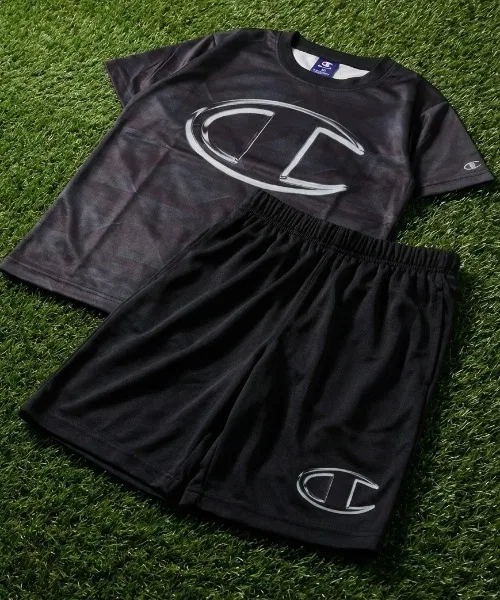 Футболка и шорты Champion UV-защита, полиэстер, черный