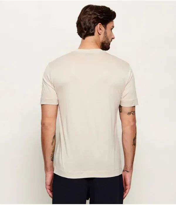 Футболка slim fit Emporio Armani, бежевый — фото 3