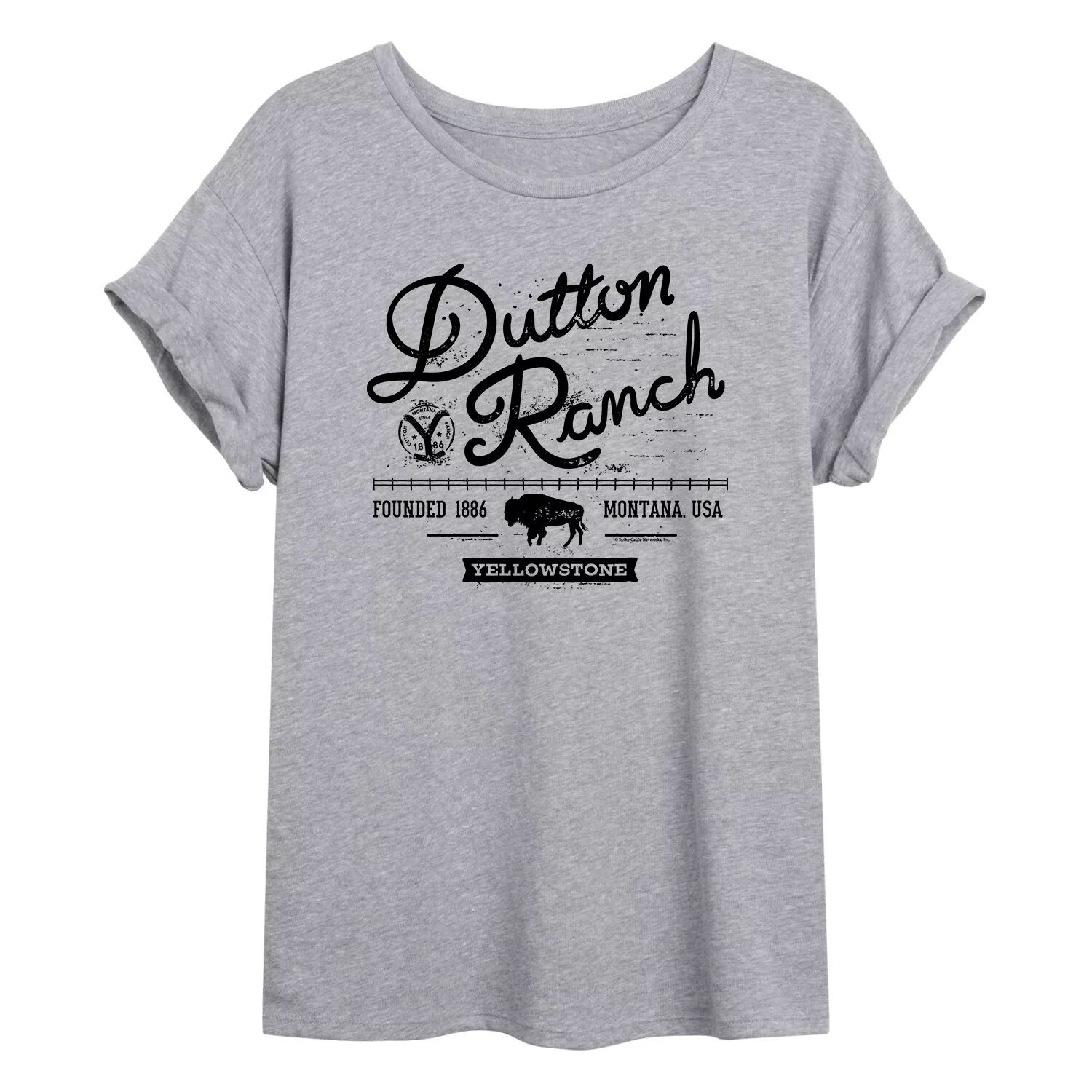 

Размерная футболка с рисунком Yellowstone Dutton Ranch для юниоров Licensed Character