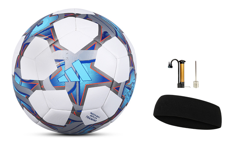 

Adidas Размер 4 Размер 5 футбольный мяч PU машинная строчка унисекс White Blue