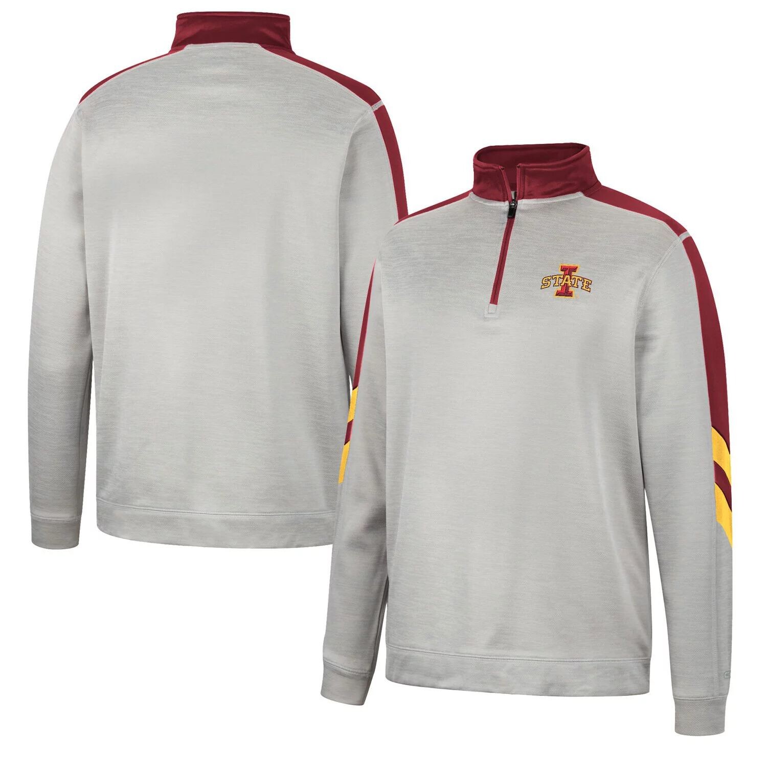 

Мужская серая флисовая куртка Cardinal Iowa State Cyclones с молнией четверть четверти Colosseum, Серый, Мужская серая флисовая куртка Cardinal Iowa State Cyclones с молнией четверть четверти Colosseum