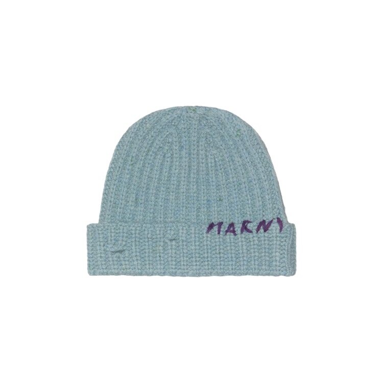 

Шапка Marni Shetland Mending Beanie, цвет Smoke Blue