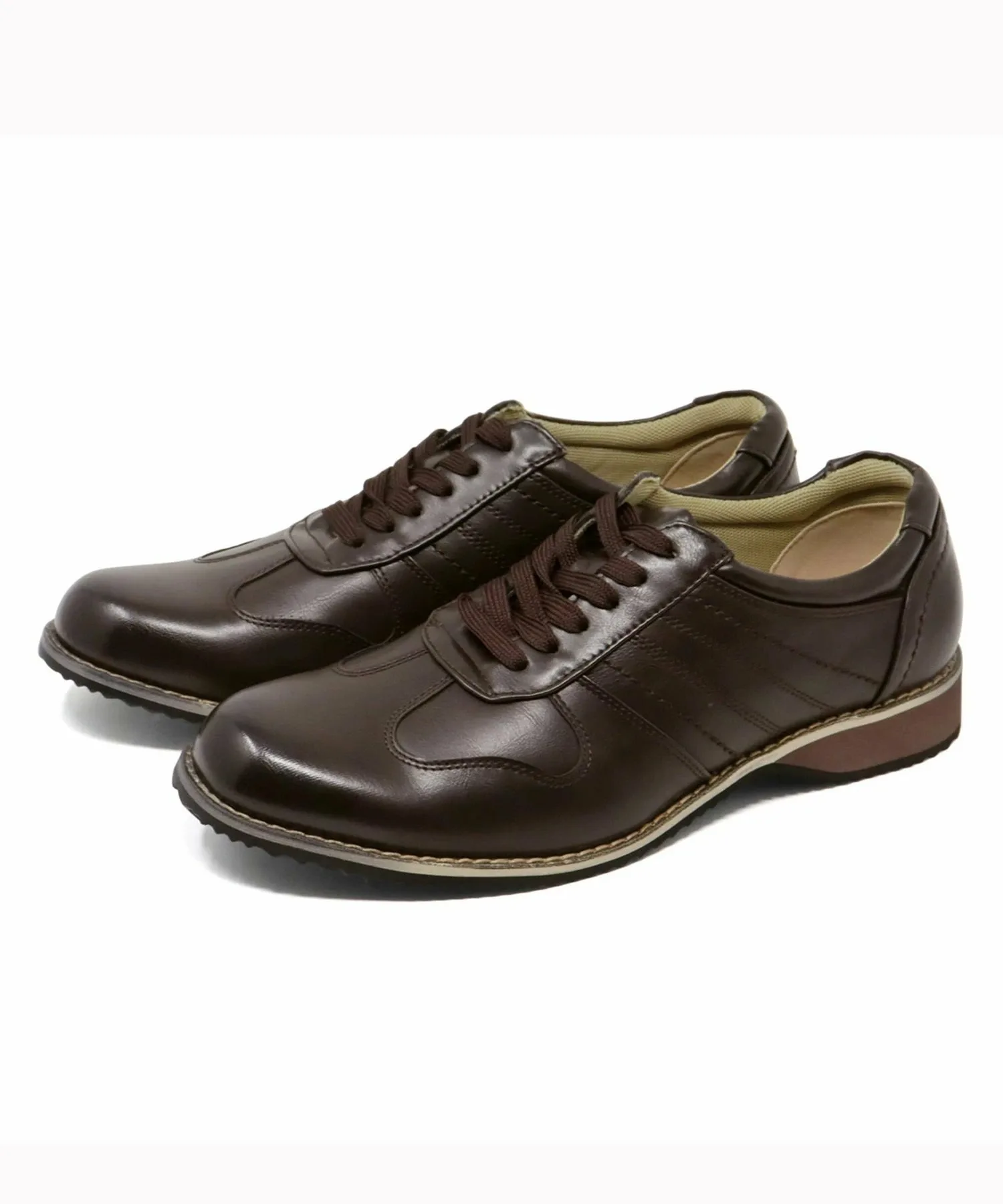 Удобные мужские кроссовки на каблуке 3 см для офиса и повседневной носки 6541 Lassu&Friss, Dark brown